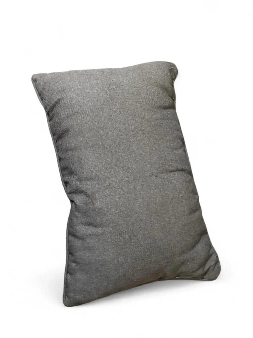 Holiday 'Believe' Decorative Pillow in Gold on Gray
